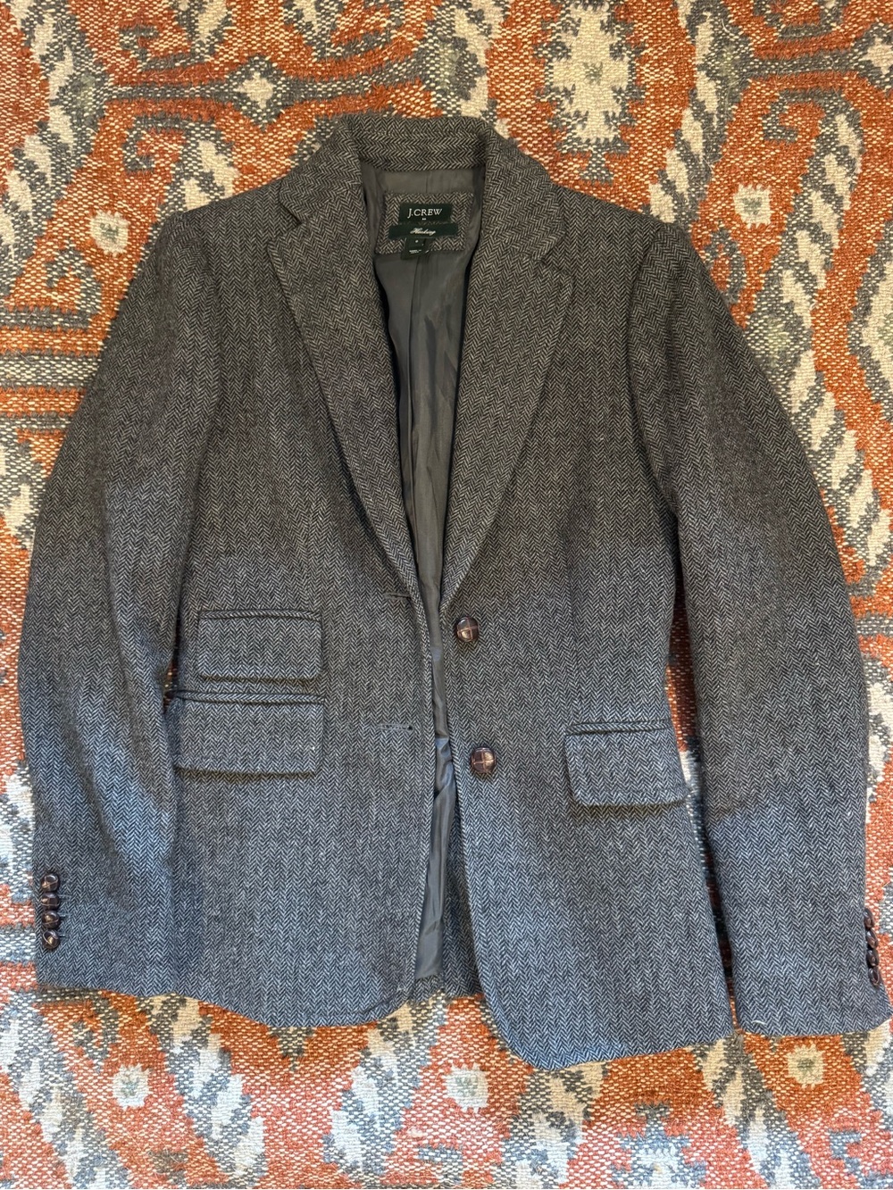 J. Crew Women’s Herringbone blazer- Gray